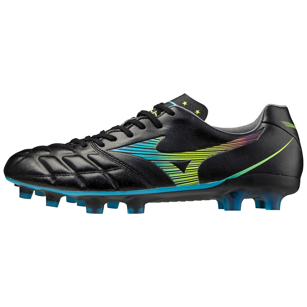 Mizuno Men's Rebula Cup Japan Soccer Cleats Black/Blue Turquoise (P1GA207018-OZX)